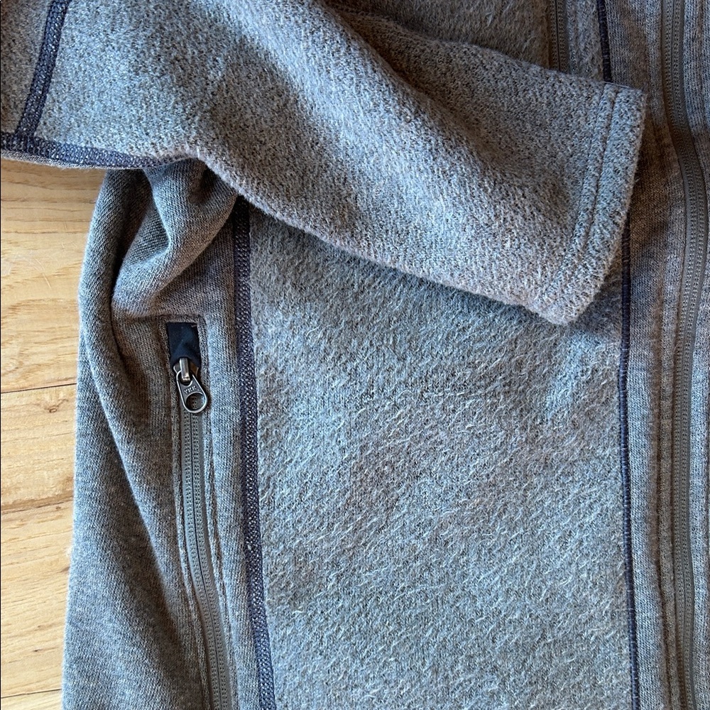 Men's Gray Alpaca fleece Jacket - Picture 7 of 12
